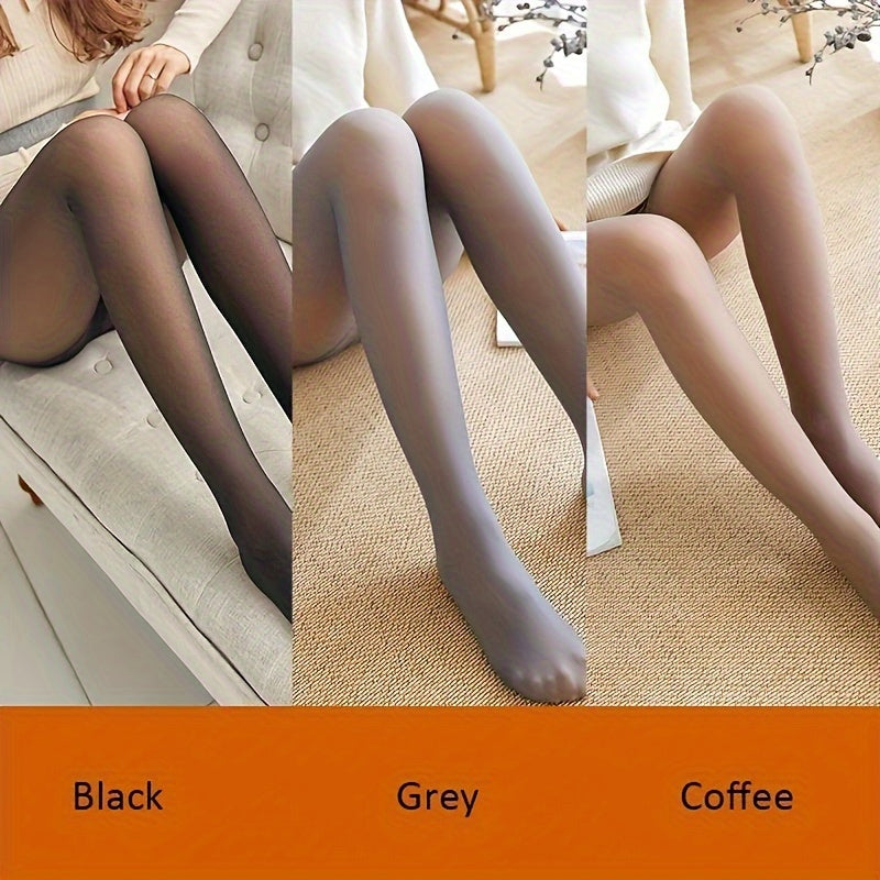 Cozy Thermal Tights for Women - Soft Fleece-Lined, High-Waist, Elastic Leggings for Warmth and Comfort - Perfect for Fall and Winter Seasons