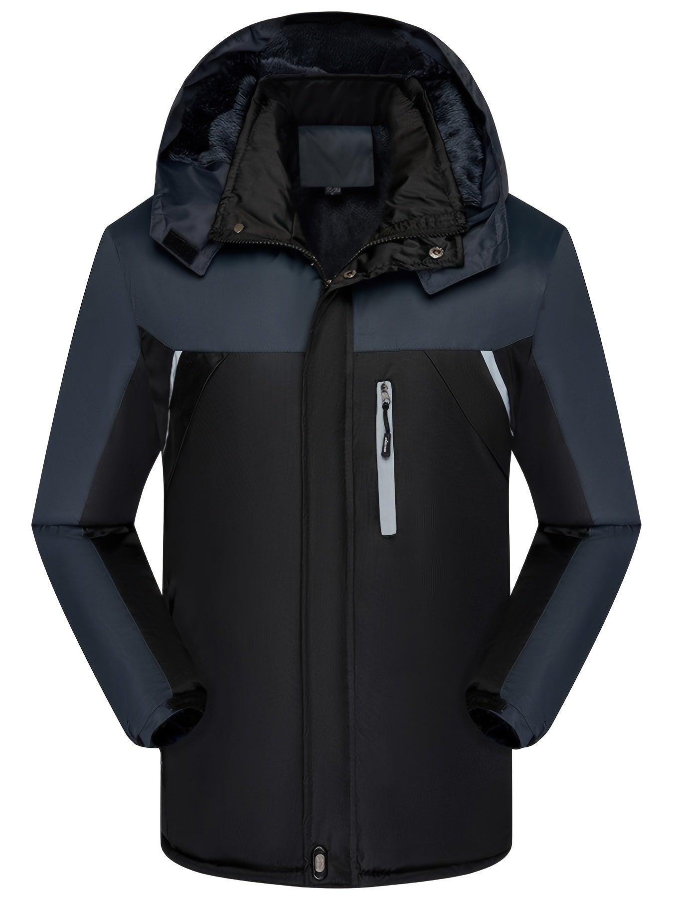 Plus Size Men's Warm Dry Waterproof Windproof Fleece Jacket for Winter Outdoor