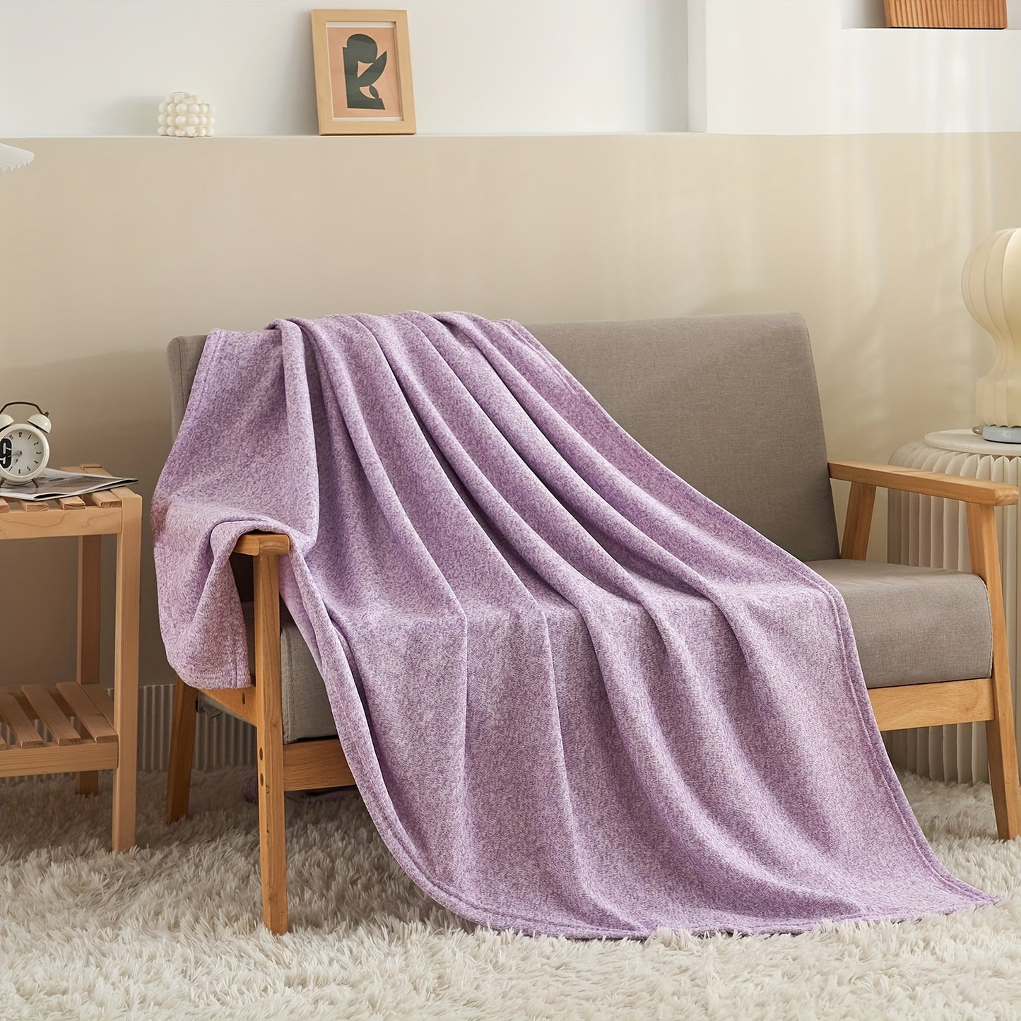 Sweatshirt Blanket Set TWIN (1blanket with 1 sham)/QUEEN (1blanket with 2 shams)/King (1blanket with 2 shams) 300GSM for Jersey Knit Thin Soft Breathable Blanket Set Brings a Stylish Appearance to Bedroom Living Room Couches for all year roud