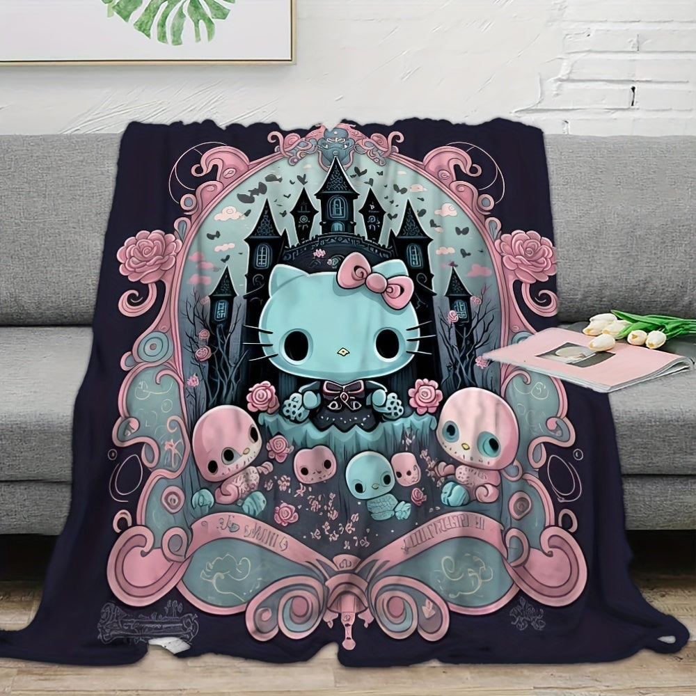 Sanrio Hello Kitty Halloween Throw Blanket - 59"x39" or 59"x51" - Soft and Comfortable for All Seasons