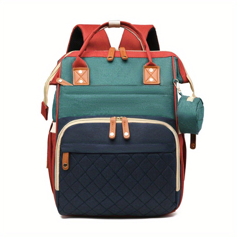 Versatile Large-Capacity Mommy Backpack - Organized Compartments for Bottles & Diapers - Ideal Holiday Gift