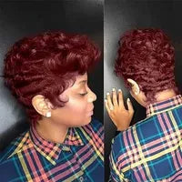 Synthetic Wigs Short Pixie Wigs for Black Women Short Black Curly Pixie Wigs Synthetic Hair Wigs for Black Women Natural Wavy Black Pixie Cut 240329