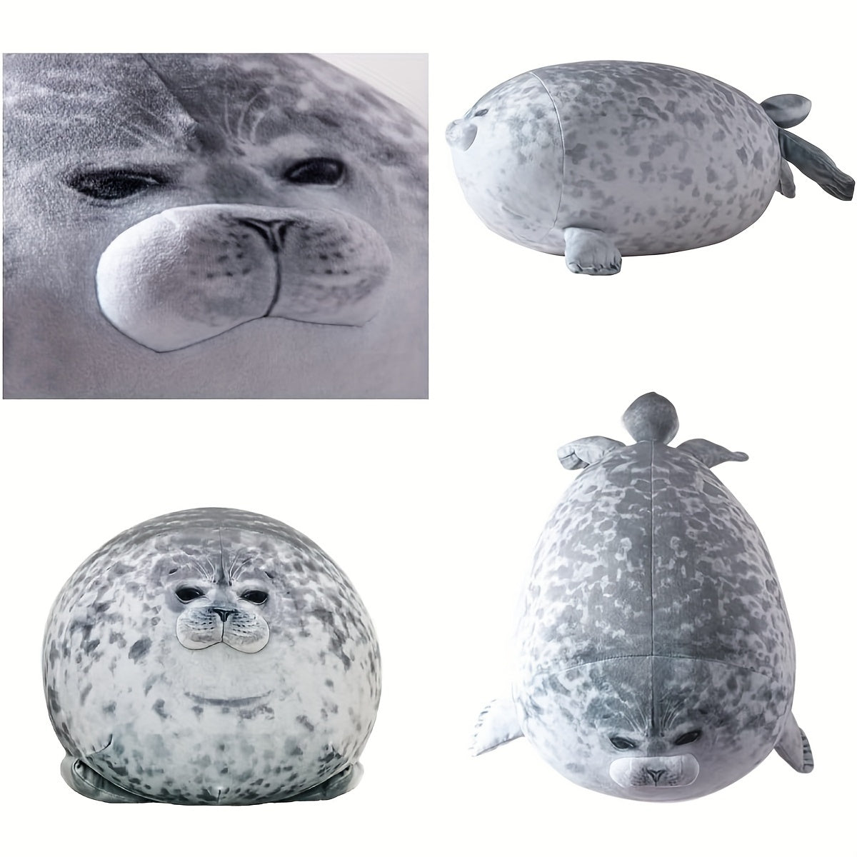 Vintage-Style Chubby Seal Plush Pillow - Soft Polyester, Animal Theme, Perfect for Bed & Sofa Decor, Ideal Gift for Birthdays, Valentine's Day, Christmas