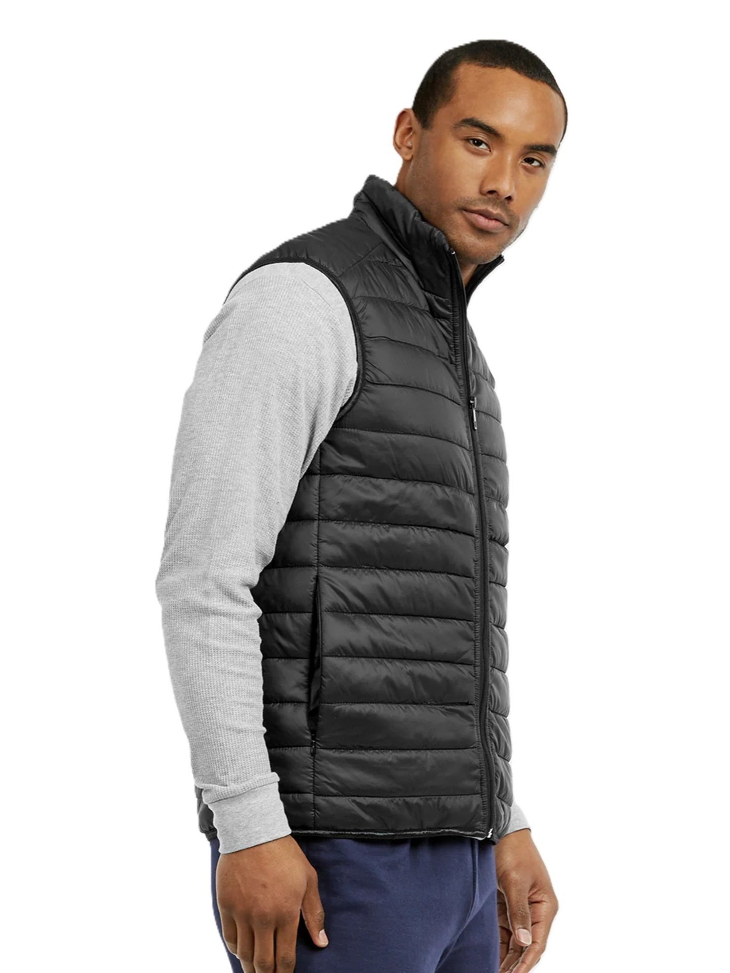 PLUS SIZE MEN'S LIGHTWEIGHT PUFFER VEST
