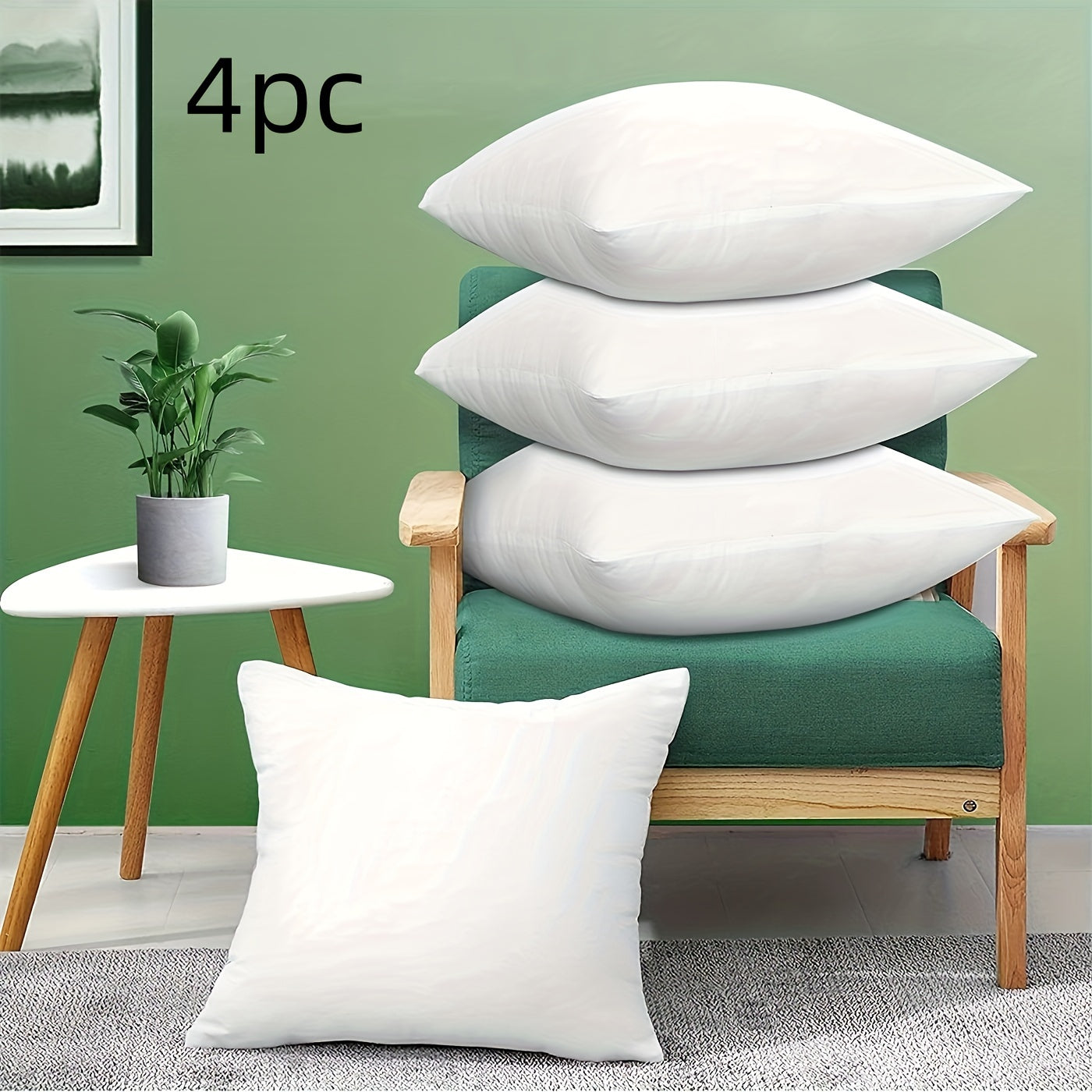 Multi-Purpose White Microfiber Pillow Inserts - Available in Various Sizes for Minimalist Home Decor