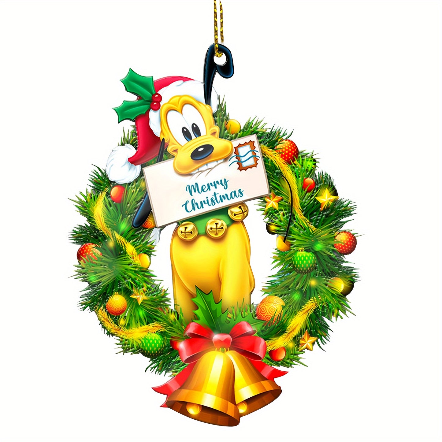 10-Pack Vibrant Cartoon Christmas Tree Ornaments - Fairy Tale Themed Holiday Party Decorations for Home & Kitchen - Acrylic, Plug-in Free, No Feather, for a Joyful Festive Atmosphere
