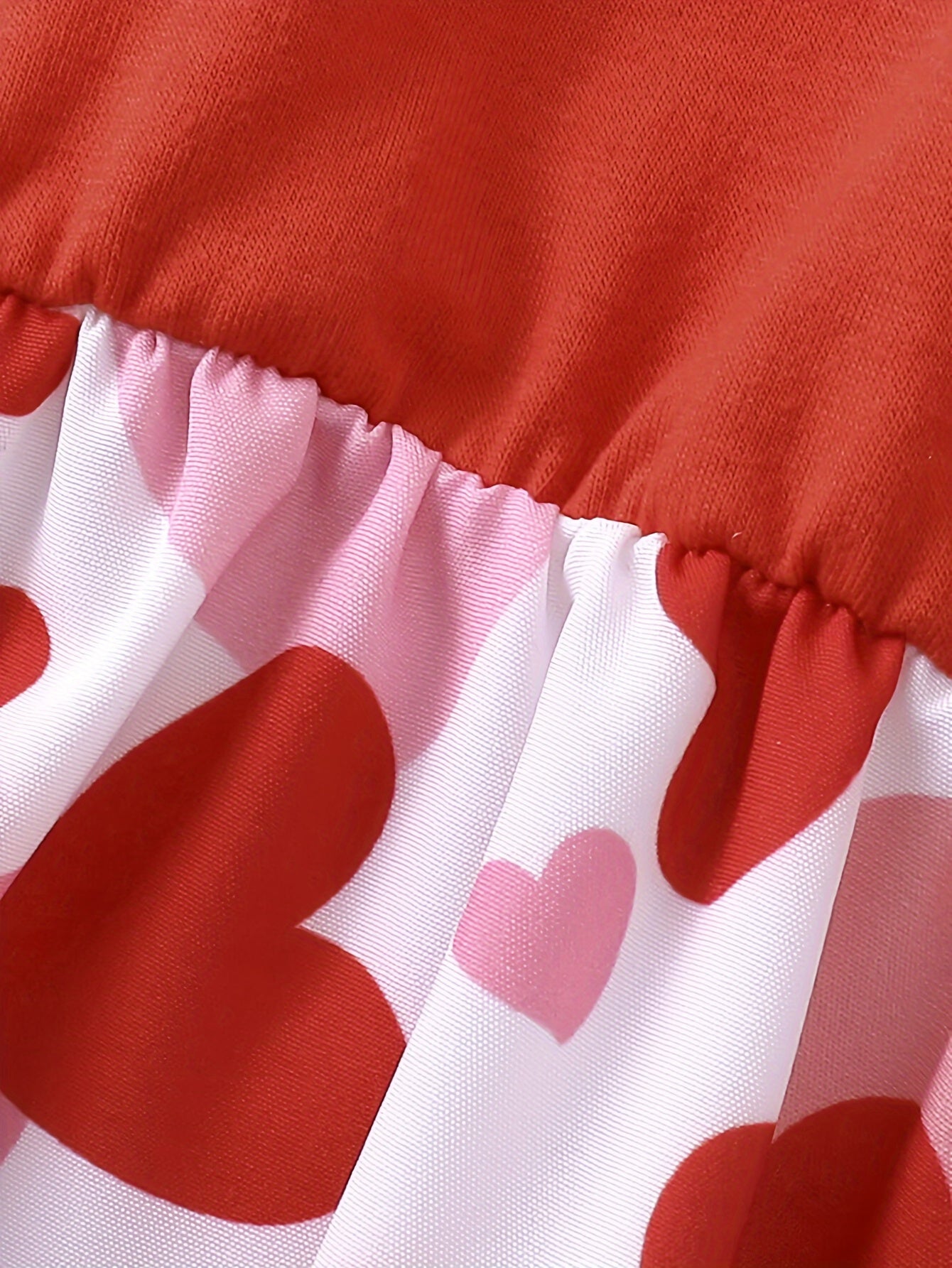 Toddler Girls Splicing Heart Graphic Flutter Trim Sleeveless Dress Spring Summer Valentine's Day Gift