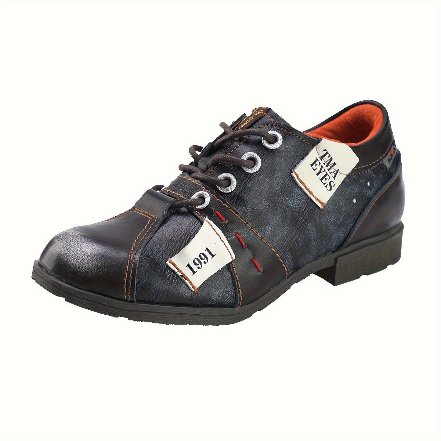 Women's Fashion Retro Trend Oxfords, Lace Up Comfortable And Versatile Shoes, Low Heel Casual Shoes