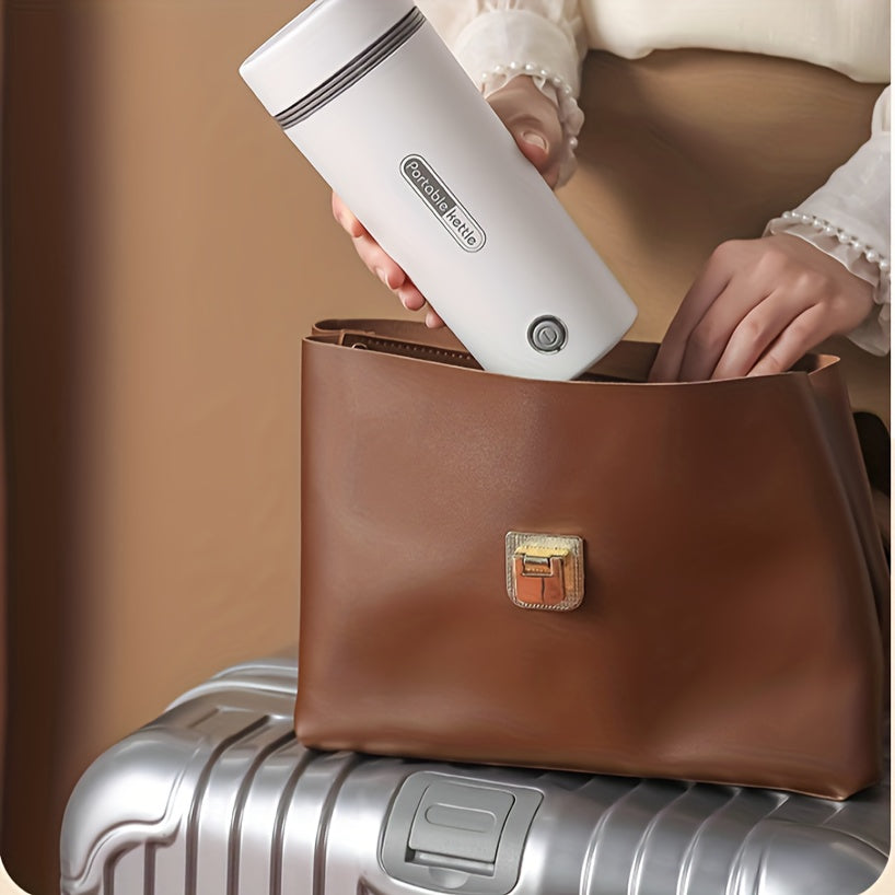 Portable Stainless Steel Electric Kettle: Enjoy Hot Water On-the-Go With This Travel Insulated Cup!