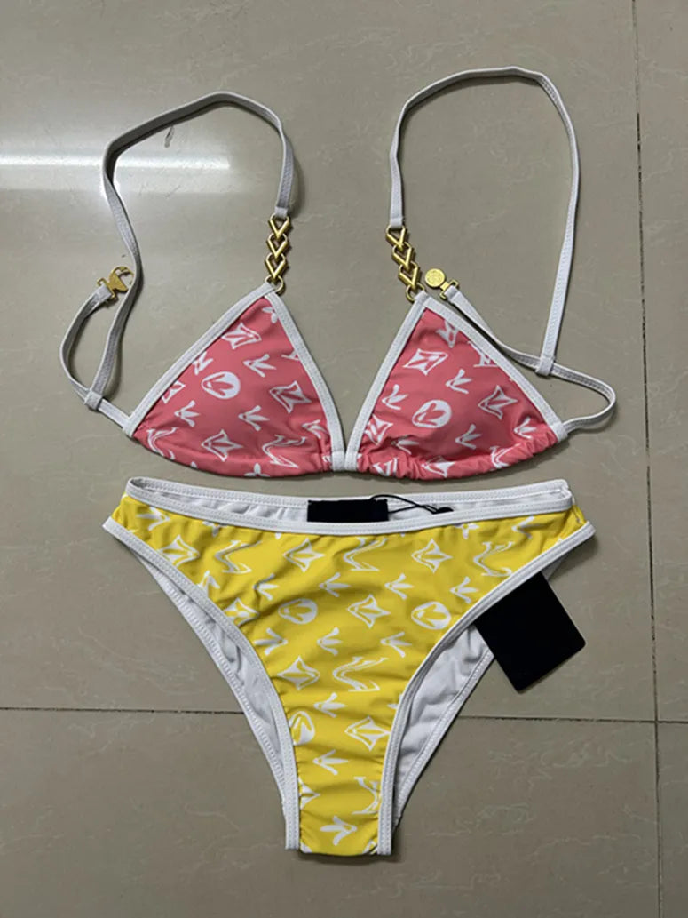 Women Black One Piece Swimwear Designer Padded Bikinis ss Summer Beach Swim Biquinis Letter Print Vacation Hot Spring Bathing Suit #3288