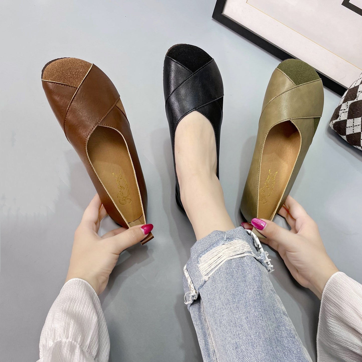 All-Day Comfort & Style: Women's Lightweight, Breathable Oxford Shoes - Non-Slip, Slip-On, Perfect for Spring