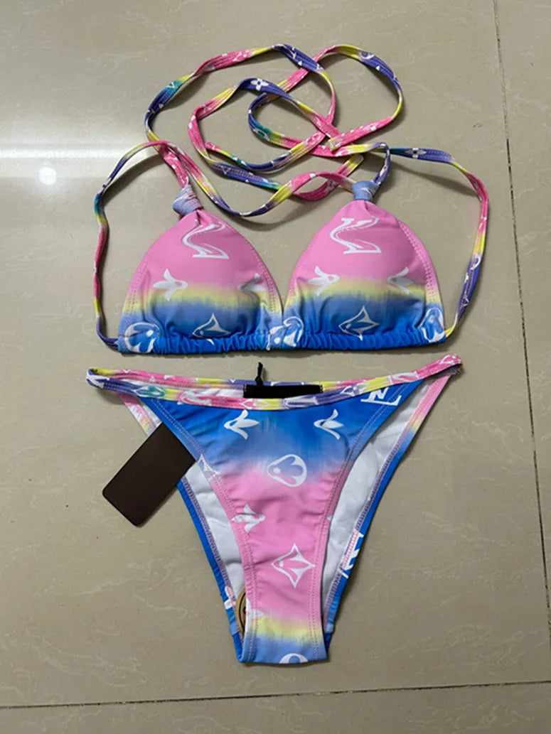 Women Black One Piece Swimwear Designer Padded Bikinis ss Summer Beach Swim Biquinis Letter Print Vacation Hot Spring Bathing Suit #3288