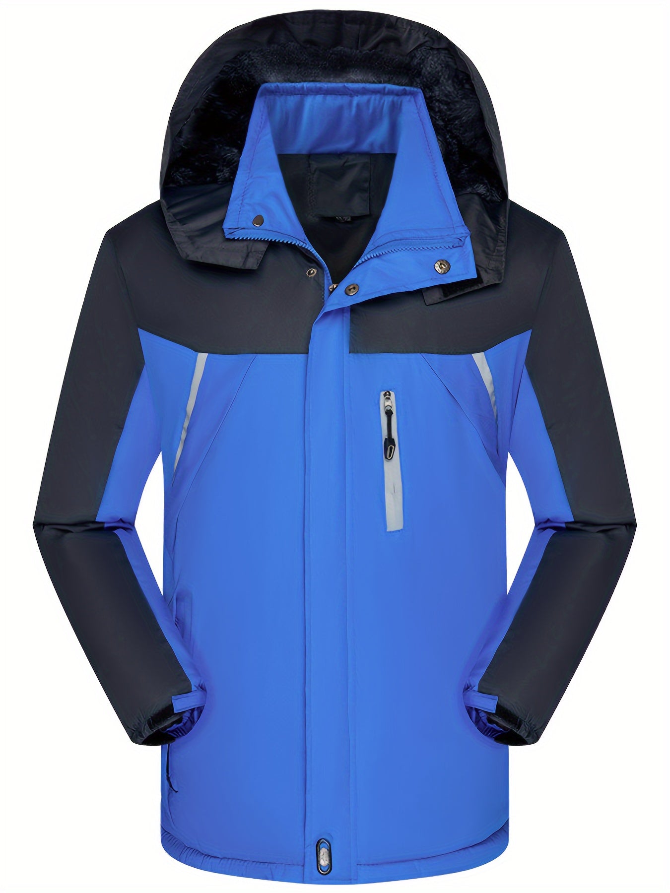 Plus Size Men's Warm Dry Waterproof Windproof Fleece Jacket for Winter Outdoor