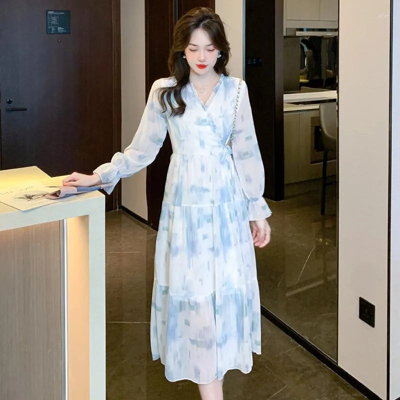 Casual Dresses Fairy Skirts in Excess of the Fairys Department Summer Female French Broken Beautiful Spring and Autumn Dress