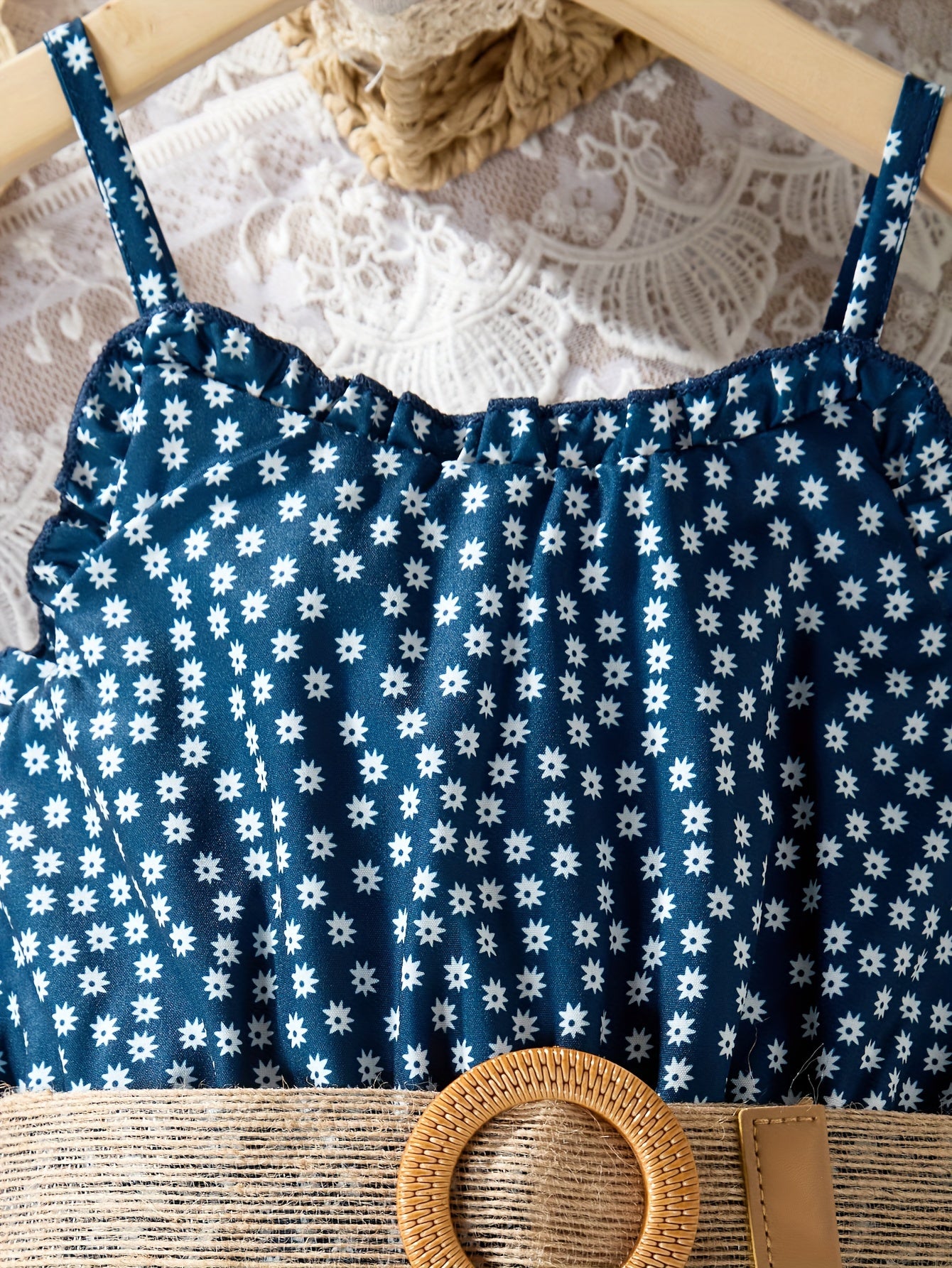 Tween Girls' Enchanting Boho Cami Dress - Ruffle Detail, A-Line Silhouette, Lightweight Fabric - Ideal For Beach Escapades and Summer Outings