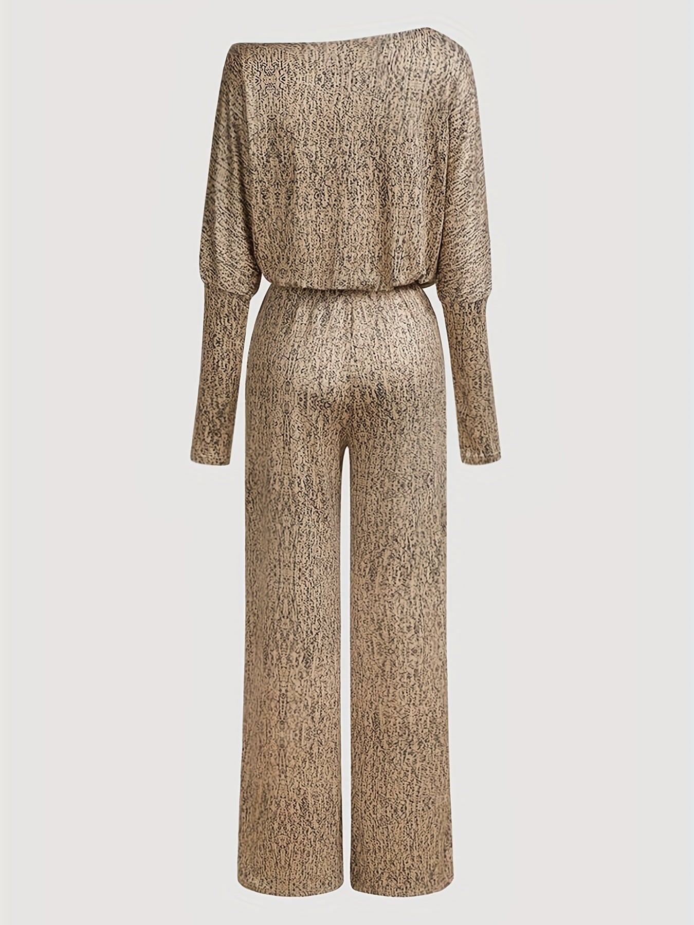 Chic Long Sleeve Jumpsuit with Flattering Tie Waist - Versatile & Comfortable for All Occasions, Easy Care Women’s Fashion