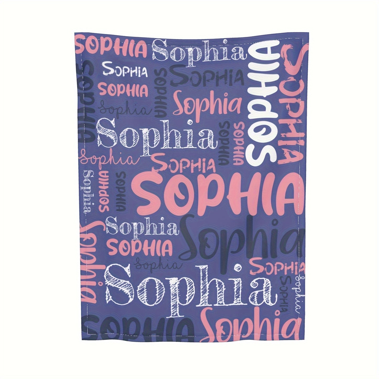 Custom Name Blanket - Soft Flannel, All-Season, Anti-Allergy, Machine Washable - Perfect for Couch, Bed, Office, and Camping