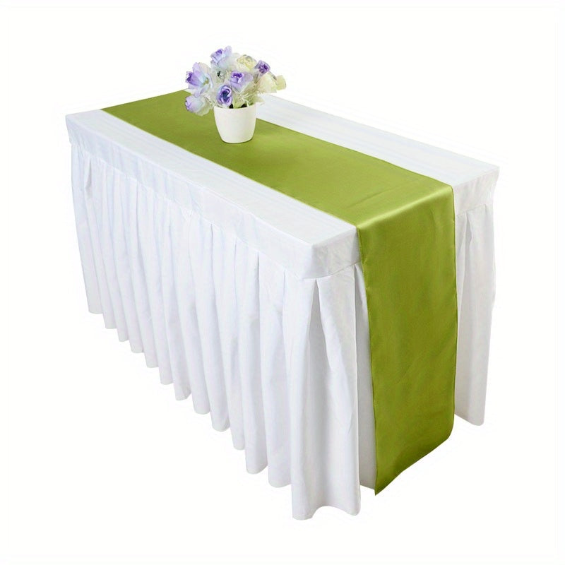 1pc, Stain Table Runner, Color Ding Table Runner, Wedding Banquet Birthday Party Table Decoration, Simple Solid Color Table Runner, Room Decor, Dining Table Decor