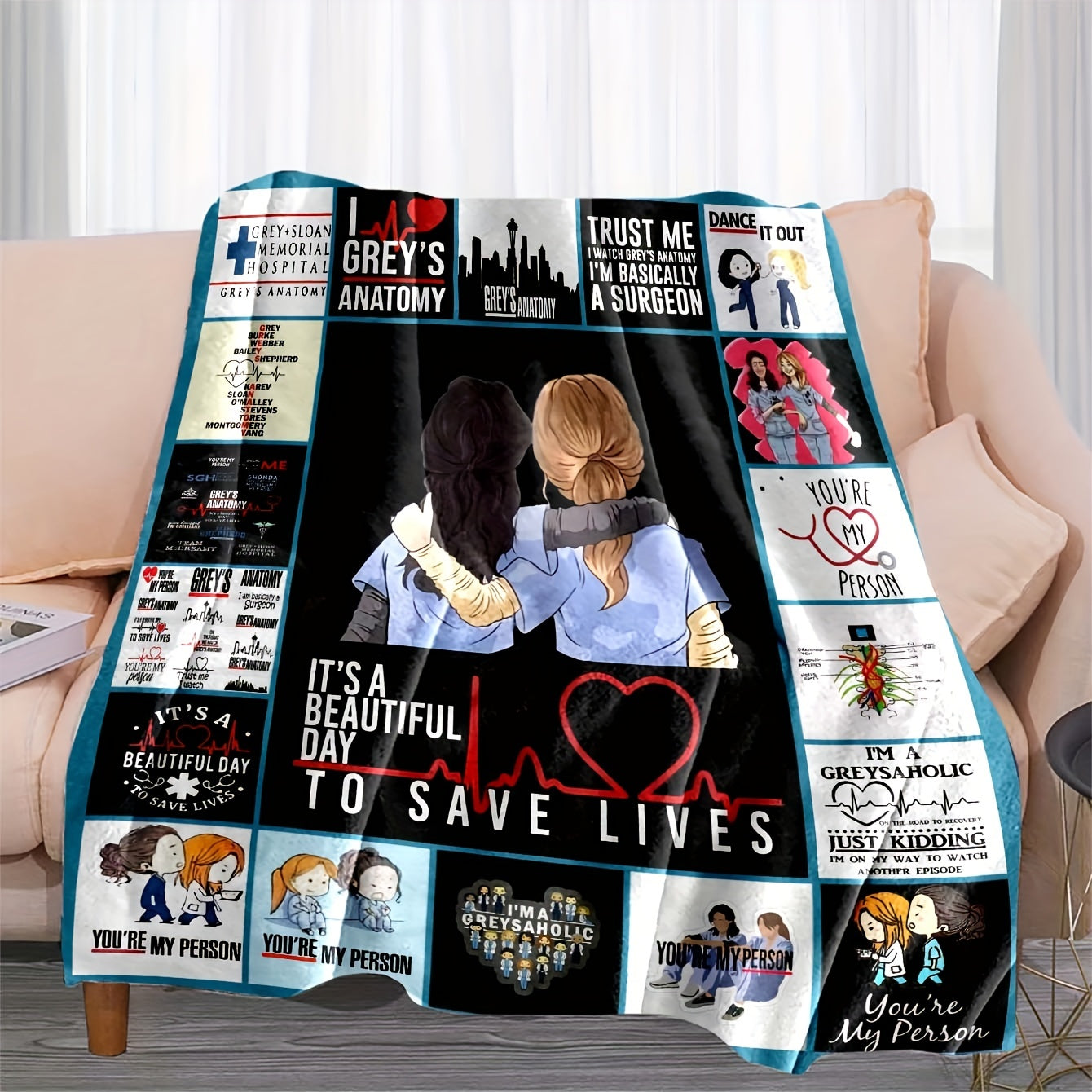 1pc Soft Doctor Flannel Digital Printing Blanket - Ultra Cozy, Warm, and Comfortable for Sofa, Bed, Travel, Camping, and Napping - Perfect Gift for Friends and Special Doctors, Suitable for All Seasons