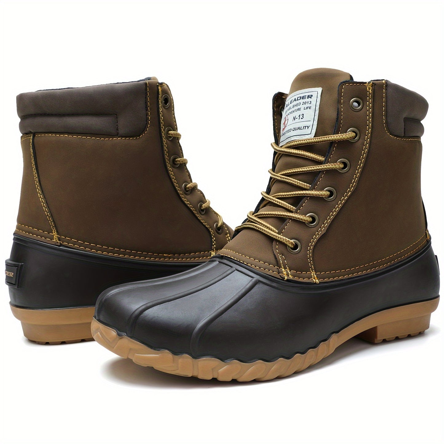 Men's Insulated Fur Lined Duck Snow Boot - Waterproof Winter Boot for Cold Weather - Warm and Comfortable Snowshoes for Men