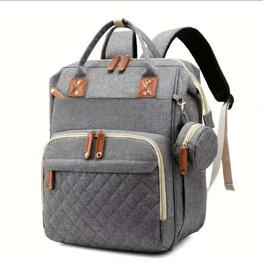Versatile Large-Capacity Mommy Backpack - Organized Compartments for Bottles & Diapers - Ideal Holiday Gift