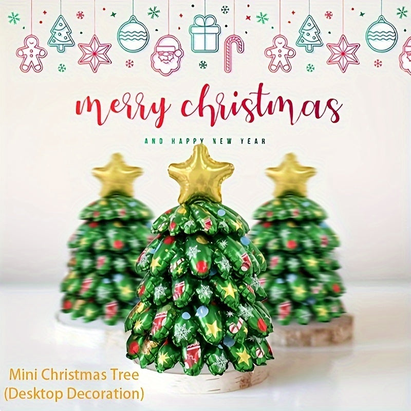 Exclusive DIY Stacking Christmas Tree Balloons Set - Custom Style, Assembly Required, Inflatable, Reusable, Party Decoration Essentials for Christmas and New Year Celebrations - Unique Tree Shape, Vibrant Colors, Easy to Assemble, and Durable