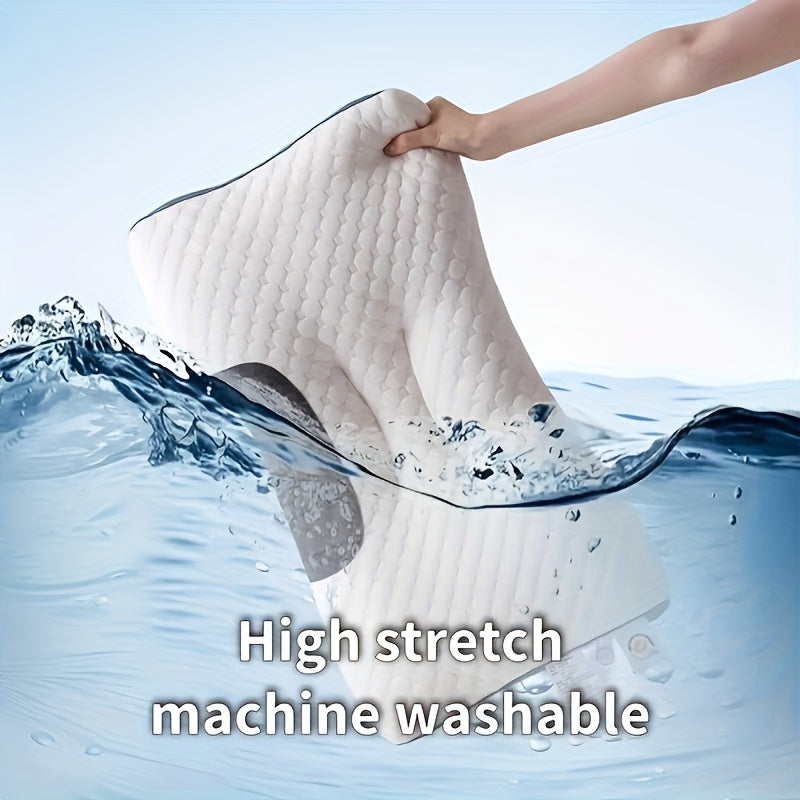 1pc/2pcs, Memory Foam Neck Pillow, Antibacterial Cotton, Ergonomic Contour Design, Removable Cover, Ideal for Holiday Gifts, Polyester (Polyester Fiber) Material, No Battery, No Embellishments