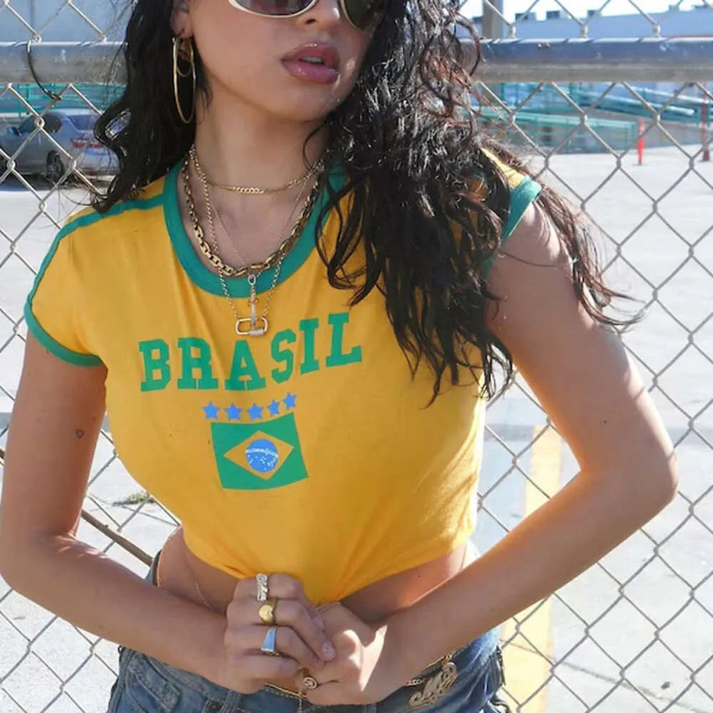 Spring New Product Women's Short Sleeve Round Neck Casual Letter Printing Minimalist Style T-shirt