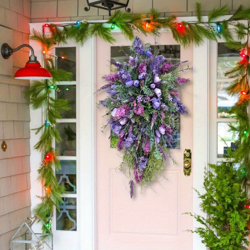 Artificial Spring Floral Wreath Decor - Flower Wreath Home Decoration