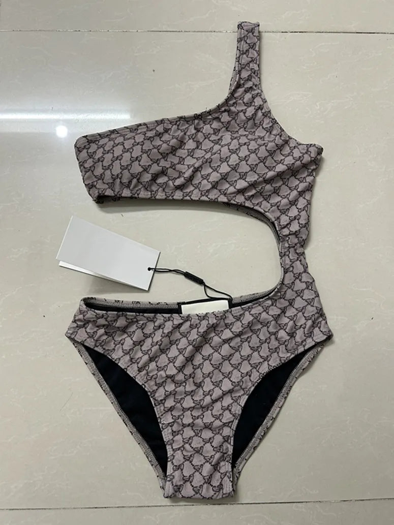Women Black One Piece Swimwear Designer Padded Bikinis ss Summer Beach Swim Biquinis Letter Print Vacation Hot Spring Bathing Suit #3288