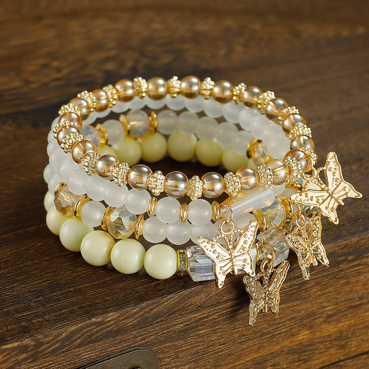 New Statement Bohemian Butterfly Layered Beaded Fashion Link - Chic Women's Jewelry for Creative Souls - Multi-Layered, Colorful, and Eye-Catching Accessory
