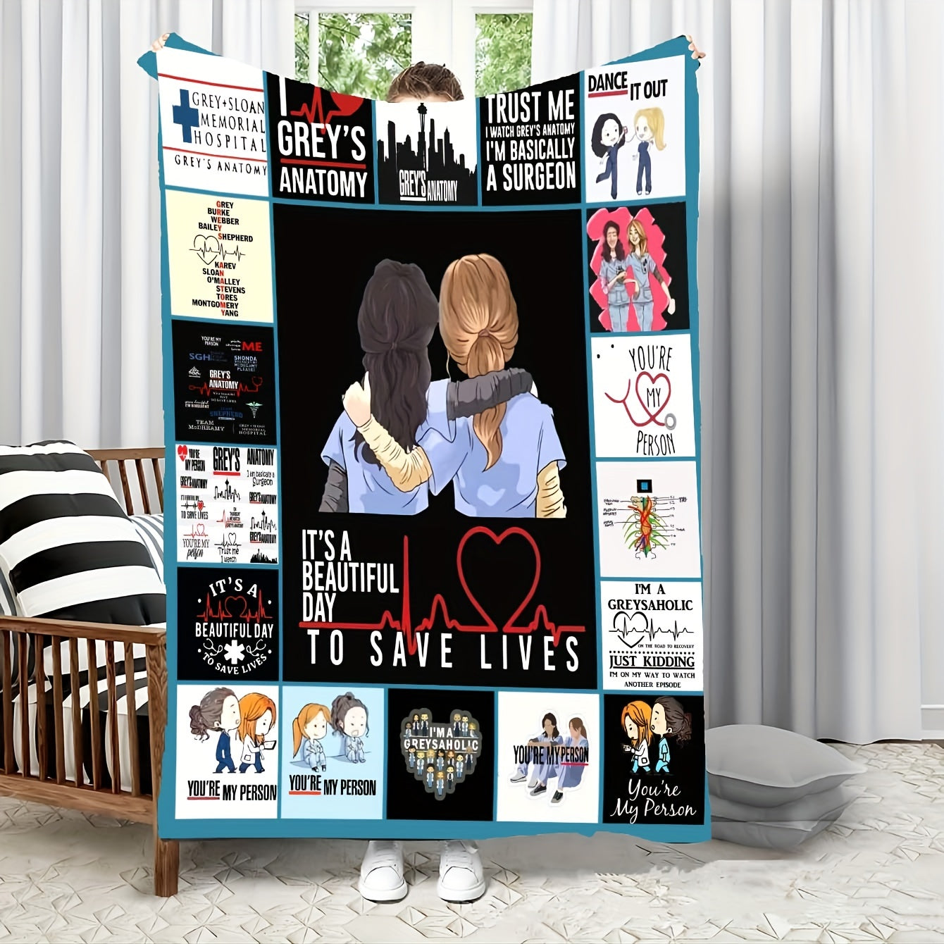 1pc Soft Doctor Flannel Digital Printing Blanket - Ultra Cozy, Warm, and Comfortable for Sofa, Bed, Travel, Camping, and Napping - Perfect Gift for Friends and Special Doctors, Suitable for All Seasons