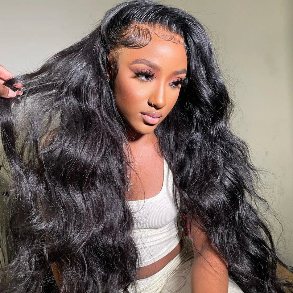 250 Density Highlight Body Wave Human Hair Wig Hd Transparent Lace Frontal Wigs for Women Honey Blonde Lace Front Wig Synthetic Preplucked