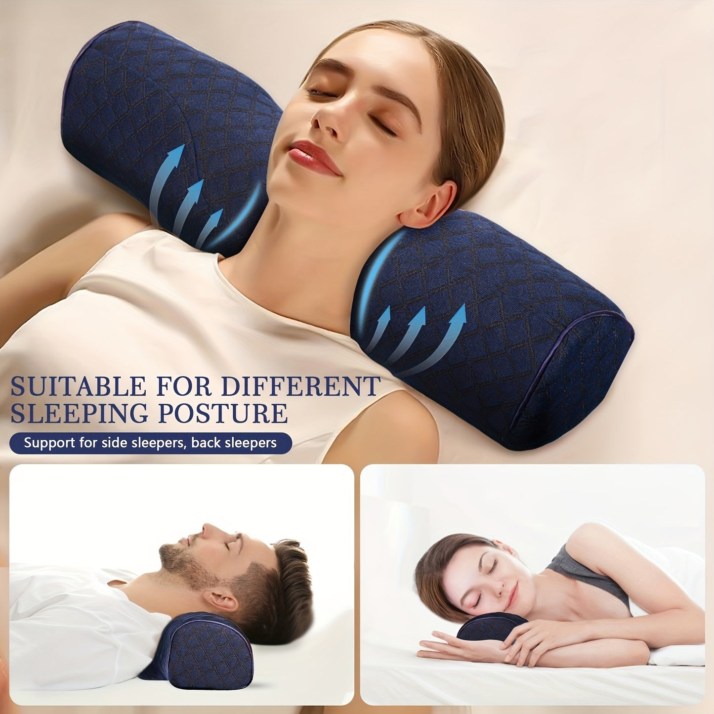 1pc Cervical Pillow: Neck Care for Comfort and Relief Anywhere - Perfect for Travel and Camping!