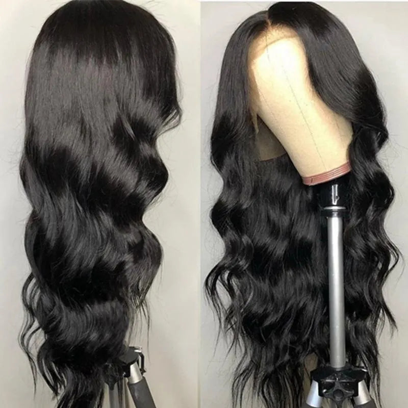 Lace Front Wigs Natural Baby Hair 4x4 Body Wave 4x4 Lace Closure Human Hair Wigs 28 34 40inch Omber Pre-Plucked Human Hair seamless natural