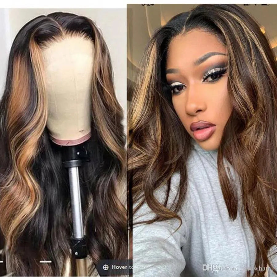 Lace Front Wigs Natural Baby Hair 4x4 Body Wave 4x4 Lace Closure Human Hair Wigs 28 34 40inch Omber Pre-Plucked Human Hair seamless natural