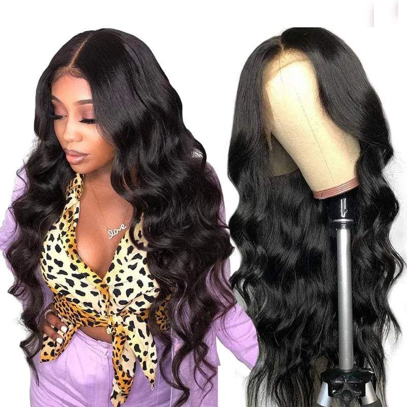Lace Front Wigs Natural Baby Hair 4x4 Body Wave 4x4 Lace Closure Human Hair Wigs 28 34 40inch Omber Pre-Plucked Human Hair seamless natural