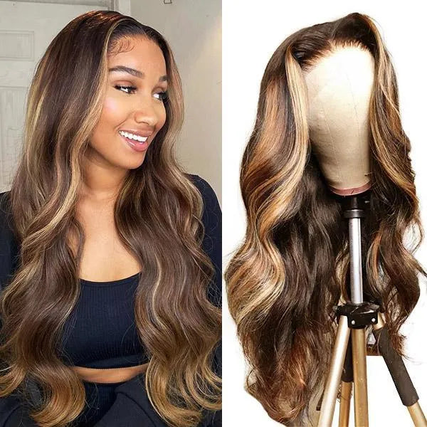 Lace Front Wigs Natural Baby Hair 4x4 Body Wave 4x4 Lace Closure Human Hair Wigs 28 34 40inch Omber Pre-Plucked Human Hair seamless natural