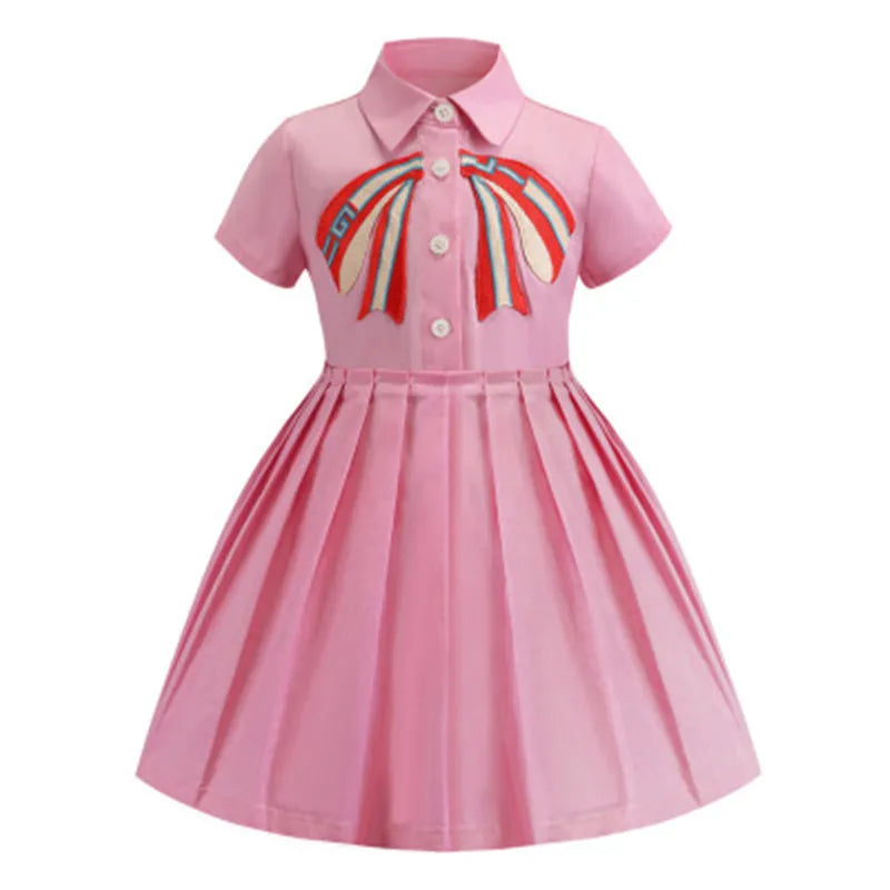 Baby Girl Dress Designer Clothing Summer Girls Sleeveless Dresses Cotton Baby Kids Big Plaid Bow Multi Colors