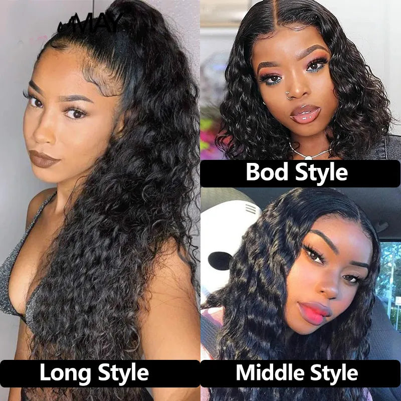 Loose Curl 250 Density 13X6 Lace Front Human Hair Wigs 360 Lace Frontal Wig Brazilian Remy Water Wave 30 Inch Full You May