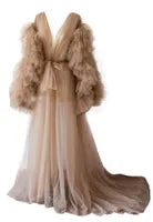 Maternity Robes Boutique Occasion Dresses Women Long Tulle Bathrobe Dress Photo Shoot Birthday Party Bridal Fluffy Evening Sleepwear Custom Made Gown