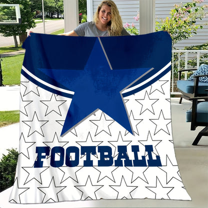 1pc Soft Skin-Friendly Flannel Pentagram Printed Leisure Blanket - Cozy Throw Blanket for Sofa, Nap, and Outdoor Use - Multi-Purpose, Plush, and Vibrant Design