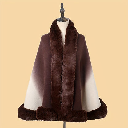 25.60"X64.96" Luxurious Imitation Rabbit Fur Shawl Scarf Collar - Soft, Warm, and Cozy Winter Cloak Wrap with Imitation Cashmere Feel - Perfect for Cold Weather, Outdoor Activities, and Fashion Statement