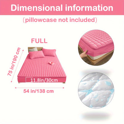 1pc Deluxe Hypoallergenic Mattress Protector - Deep Pocket, Quilted, Waterproof and Soft, for Comfortable Sleep in Bedroom or Guest Room