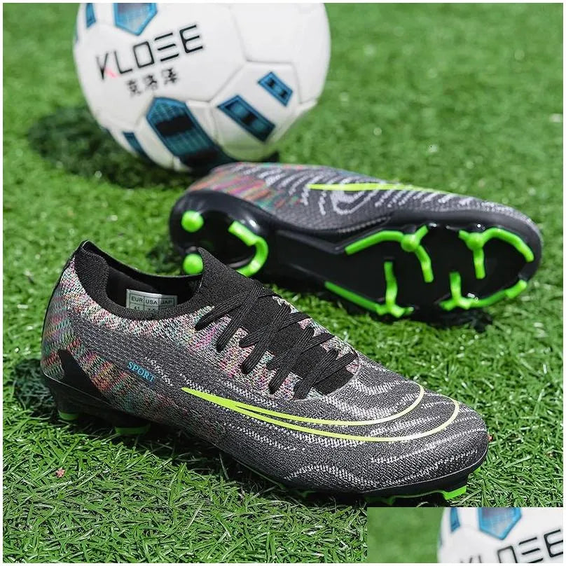 Soccer Shoes Men Football Field Boots Low-Top Professional Tralight Outdoor Cleats Training Ankle Sneakers 240607 Drop Delivery Access Dhtwf