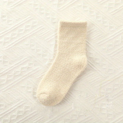 3pairs Boys Girls Kids Thickened Warm Socks For Winter, Loose Top Comfy Crew Socks, Children's Trendy Socks