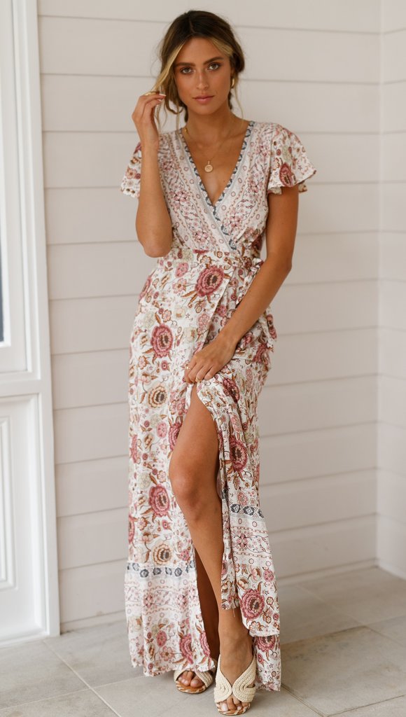 ZllKl  Cross-Border New  Summer Casual Hot Sale Holiday Floral Print Dress Sexy Dress Women's Clothing