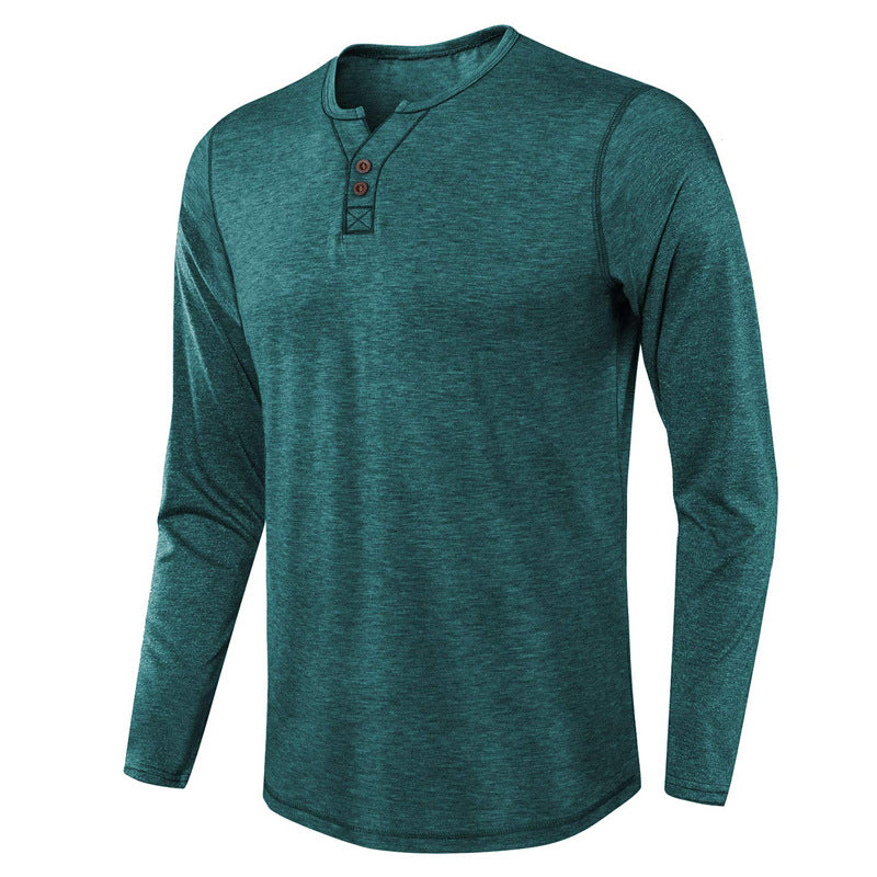 ZLLKL 2025  autumn  clothing bottoming shirt, New long-sleeved t-shirt men's Henry lining Popular trade top men's wholesale