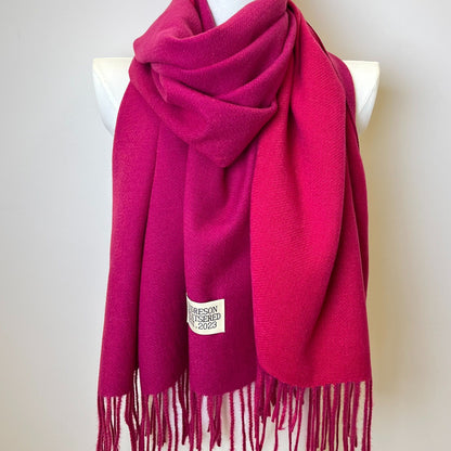 Double-Sided Two-Color Scarf - Soft, Warm, and Windproof Knitted Shawl for Unisex - Autumn Winter Coldproof Neck Guard with Tassel