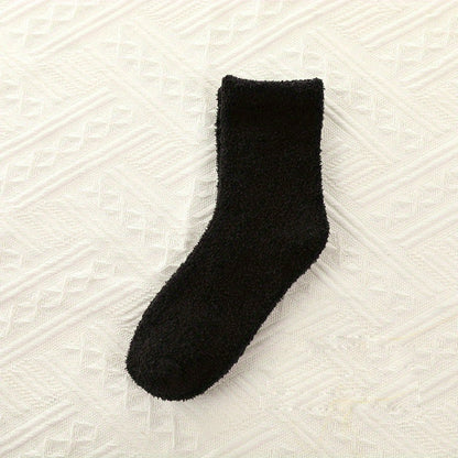 3pairs Boys Girls Kids Thickened Warm Socks For Winter, Loose Top Comfy Crew Socks, Children's Trendy Socks